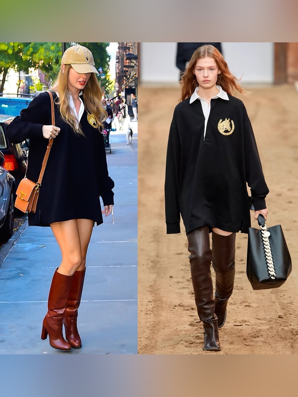 Stella McCartney Pony Club Oversized Rugby Top Size L Taylor Swift - Picture 2 of 16